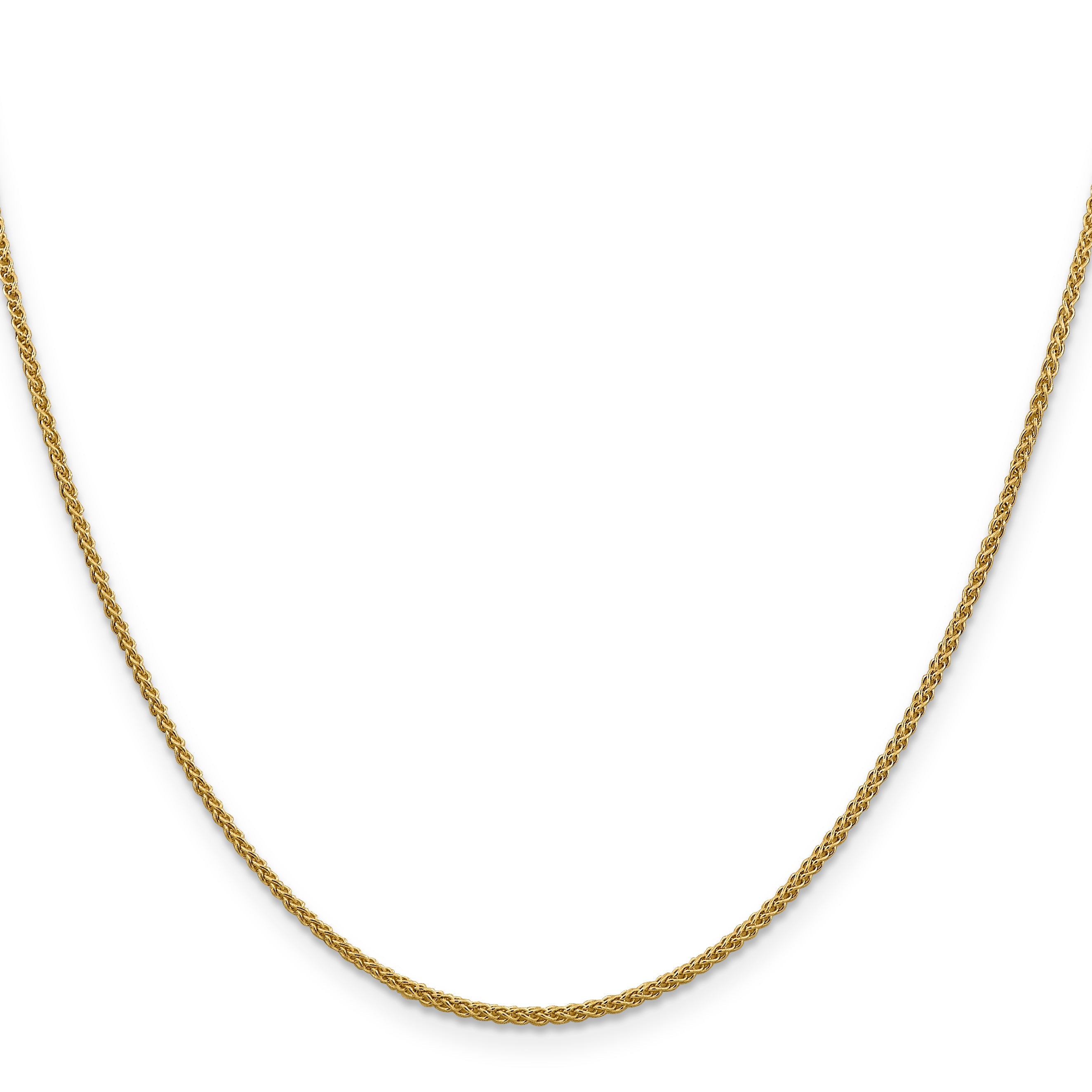 16 Inch 14K 1.5mm Spiga Chain Necklace
