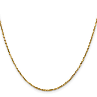 3 Inch 14K Yellow Gold 1.5mm Spiga Chain Necklace