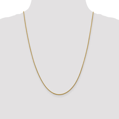 24 Inch 14K Yellow Gold 1.5mm Spiga Chain Necklace