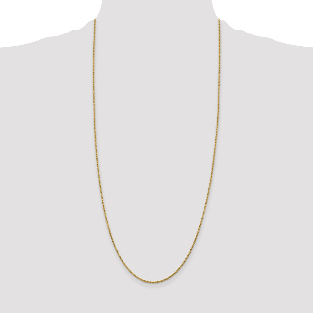 3 Inch 14K Yellow Gold 1.5mm Spiga Chain Necklace