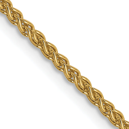 16 Inch 14K 1.5mm Spiga Chain Necklace