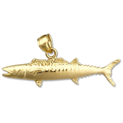 14K Gold Wahoo Fish Pendant
