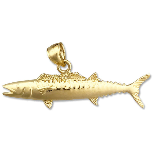 14K Gold Wahoo Fish Pendant