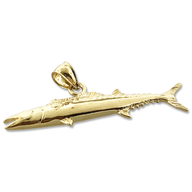 14K Gold Wahoo Fish Pendant