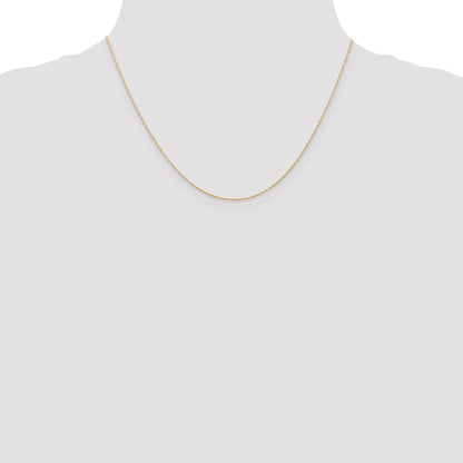 10K Rose Gold 10K .5mm Carded Cable Rope Chain