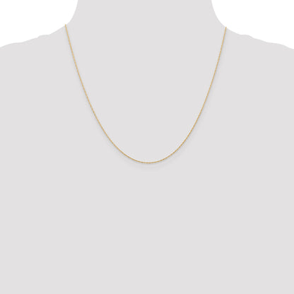 10K Rose Gold 10K .5mm Carded Cable Rope Chain