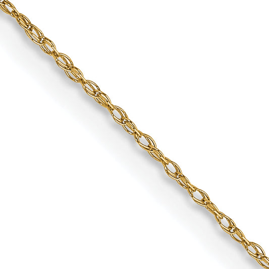 18 Inch 14K .5 mm Cable Rope Chain Necklace