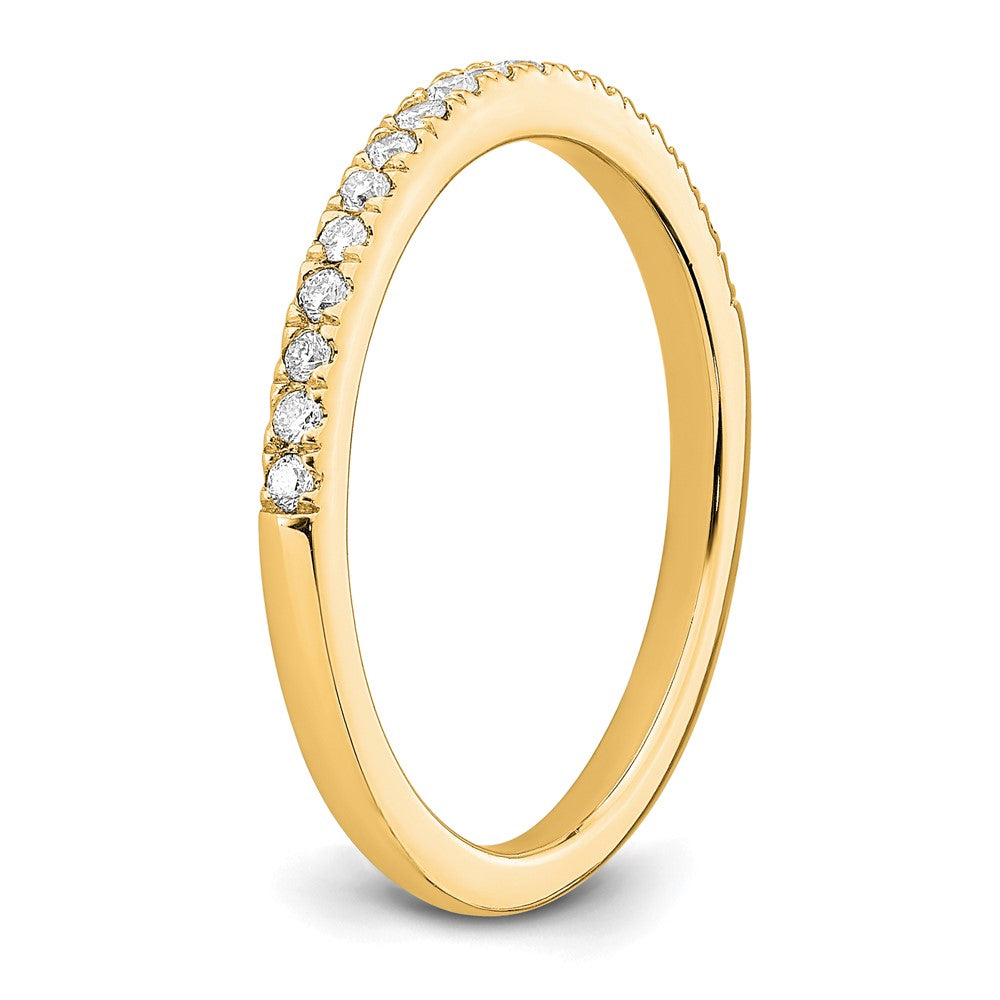 True Origin 14K Yellow Gold 1/5 carat Lab Grown Diamond VS+ F+ Complete Wedding Band Ring