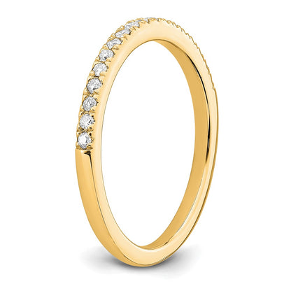 True Origin 14K Yellow Gold 1/5 carat Lab Grown Diamond VS+ F+ Complete Wedding Band Ring