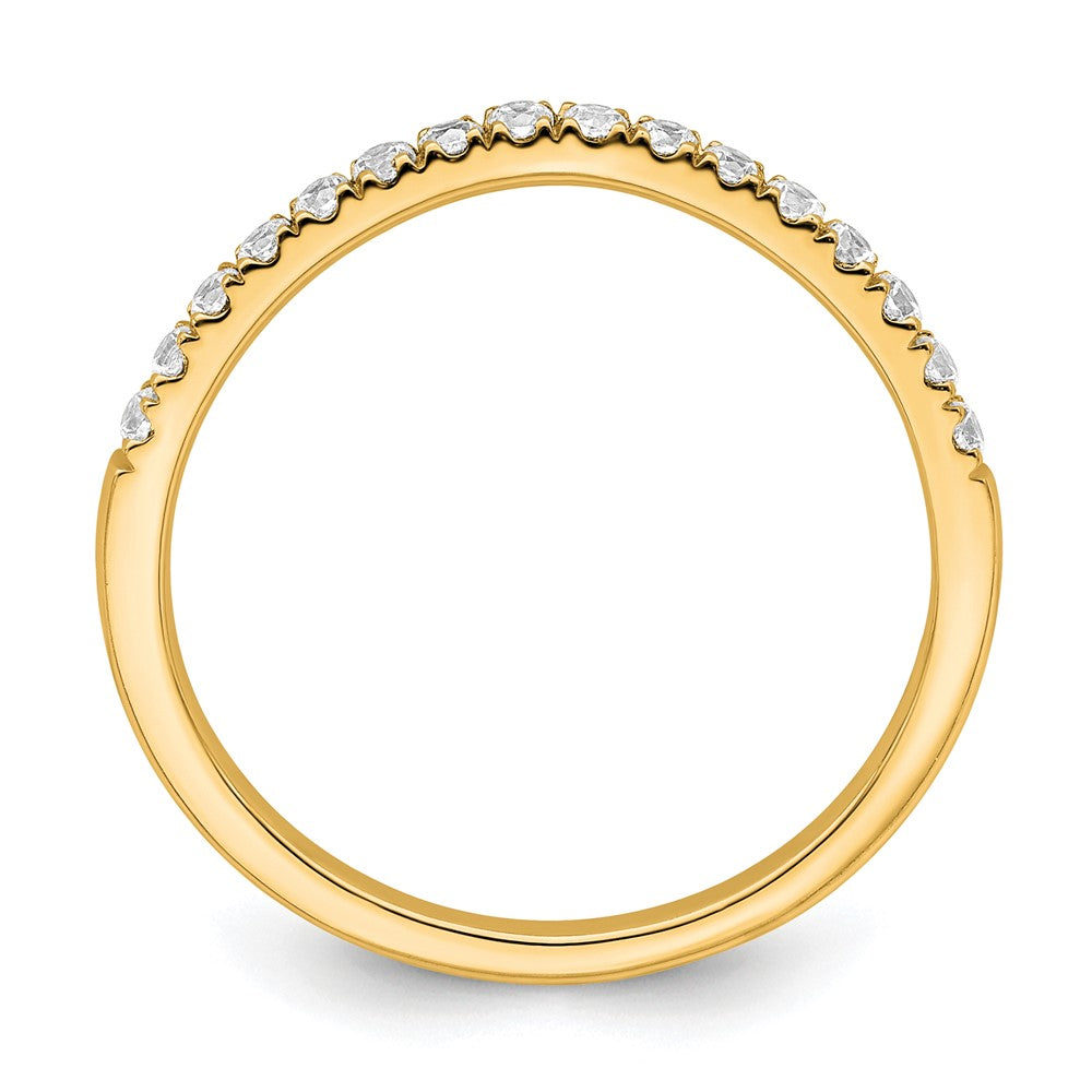 True Origin 14K Yellow Gold 1/2 carat Lab Grown Diamond VS+ F+ Set of Two Complete Wedding Band Rings