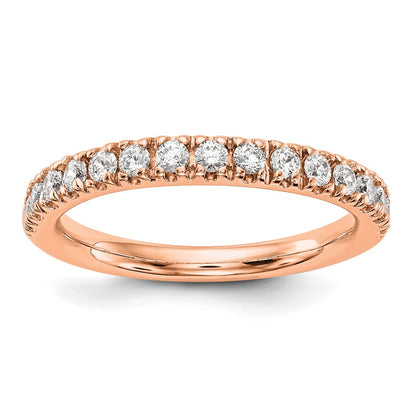 True Origin 14K Rose Gold 1/2 carat Lab Grown Diamond VS+ F+ Complete Wedding Band Ring