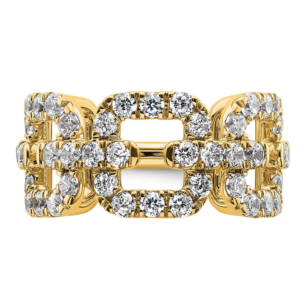 True Origin 14K Yellow Gold 2 3/8 carat Lab Grown Diamond VS+ F+ Complete Wedding Band Ring