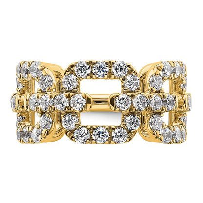 True Origin 14K Yellow Gold 2 3/8 carat Lab Grown Diamond VS+ F+ Complete Wedding Band Ring