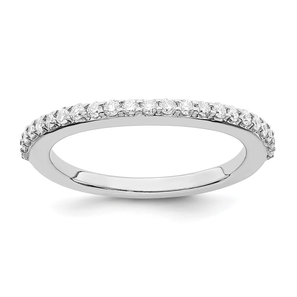 True Origin 14K White Gold 1/3 carat Lab Grown Diamond VS+ F+ Complete Wedding Band Ring