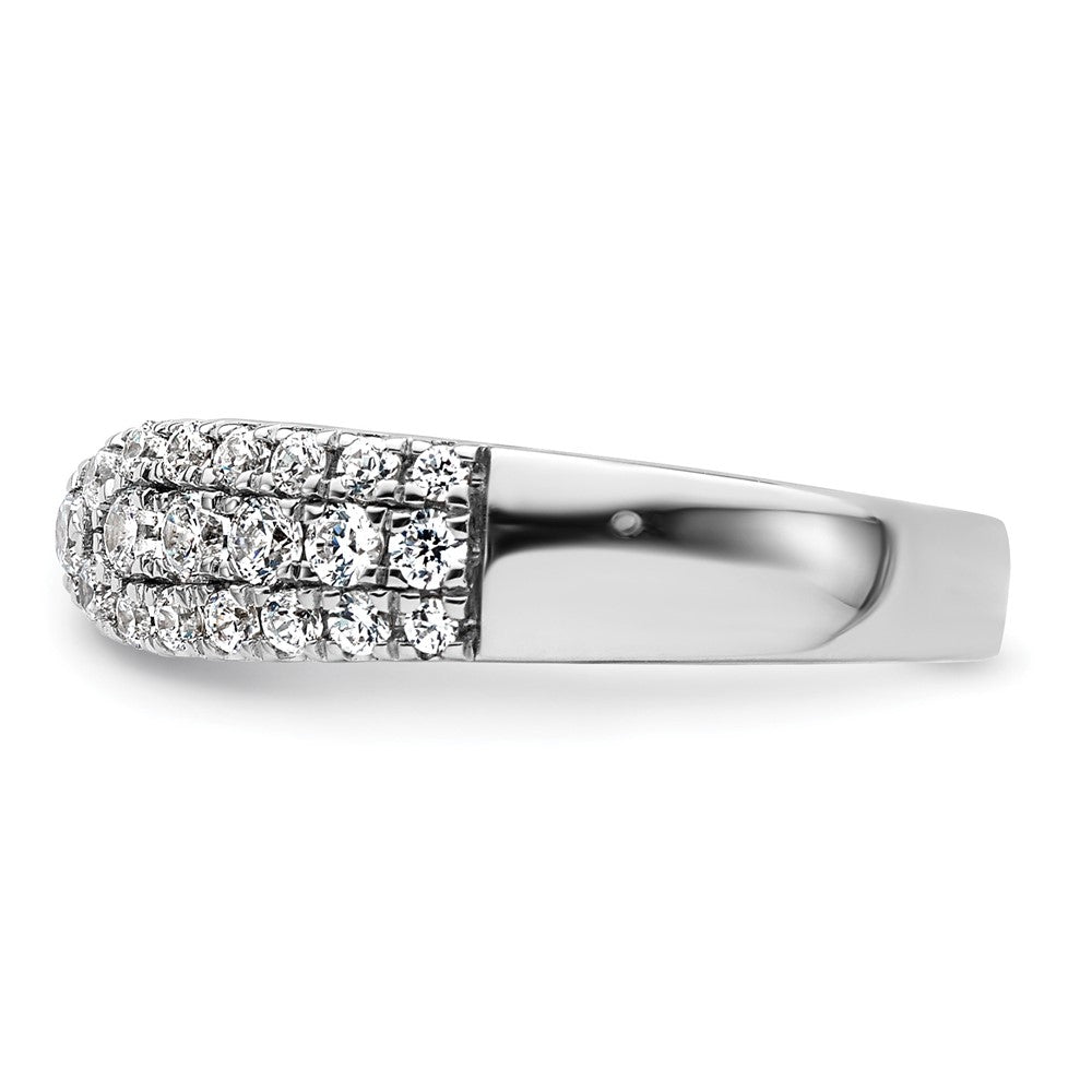 True Origin 14K White Gold 3/4 carat Lab Grown Diamond VS+ F+ Complete Wedding Band Ring