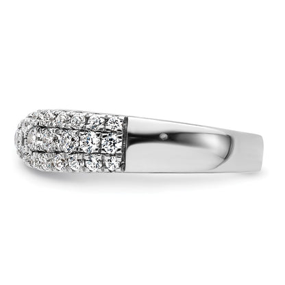 True Origin 14K White Gold 3/4 carat Lab Grown Diamond VS+ F+ Complete Wedding Band Ring