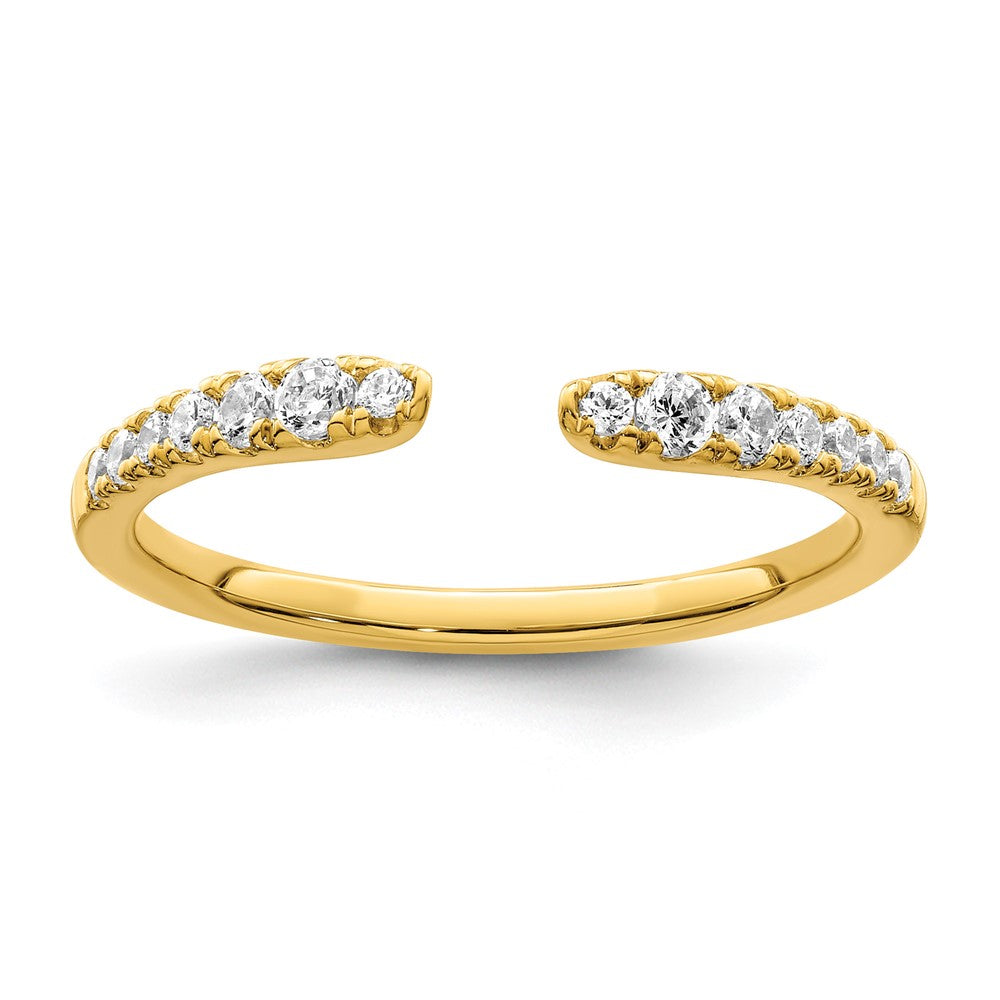 True Origin 14K Yellow Gold 1/4 carat Lab Grown Diamond VS+ F+ Complete Wedding Band Ring