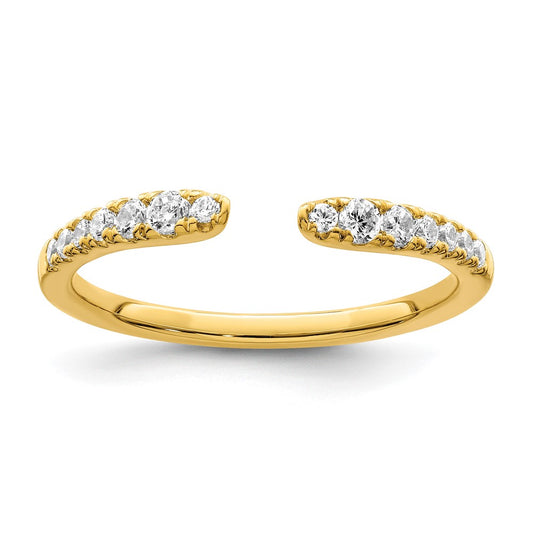 True Origin 14K Yellow Gold 1/4 carat Lab Grown Diamond VS+ F+ Complete Wedding Band Ring