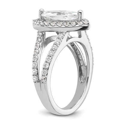 14K White Gold Halo Plus (Holds 2 carat (12x6mm) Marquise Center) 1 carat Diamond Semi-Mount Engagement Ring