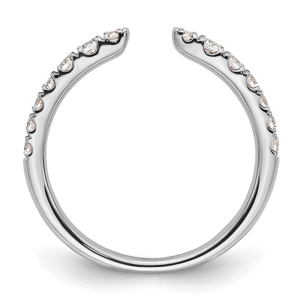 True Origin 14K White Gold 3/8 carat Lab Grown Diamond VS+ F+ Complete Wedding Band Ring