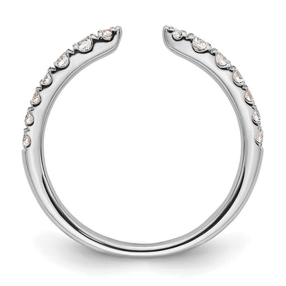 True Origin 14K White Gold 3/8 carat Lab Grown Diamond VS+ F+ Complete Wedding Band Ring