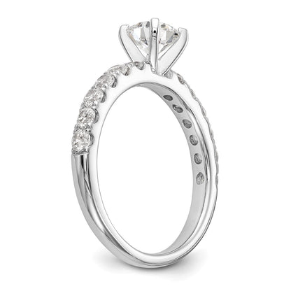 True Origin 14K White Gold 5/8 carat Lab Grown Diamond VS+ F+ Semi-Mount Peg Set Engagement Ring