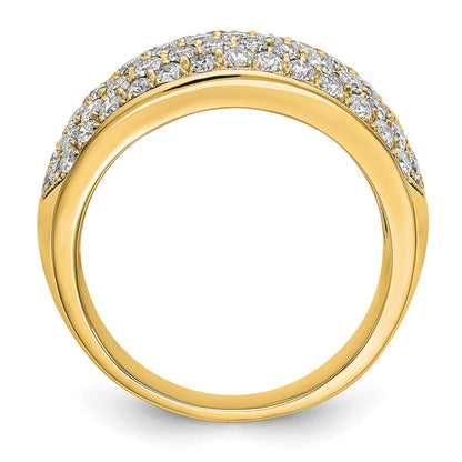 True Origin 14K Yellow Gold 1 5/8 carat Lab Grown Diamond VS+ F+ Complete Wedding Band Ring