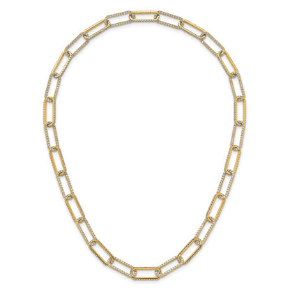 True Origin 14K Yellow Gold 8 5/8 carat Lab Grown Diamond VS+ F+ 18 in Complete Link Necklace