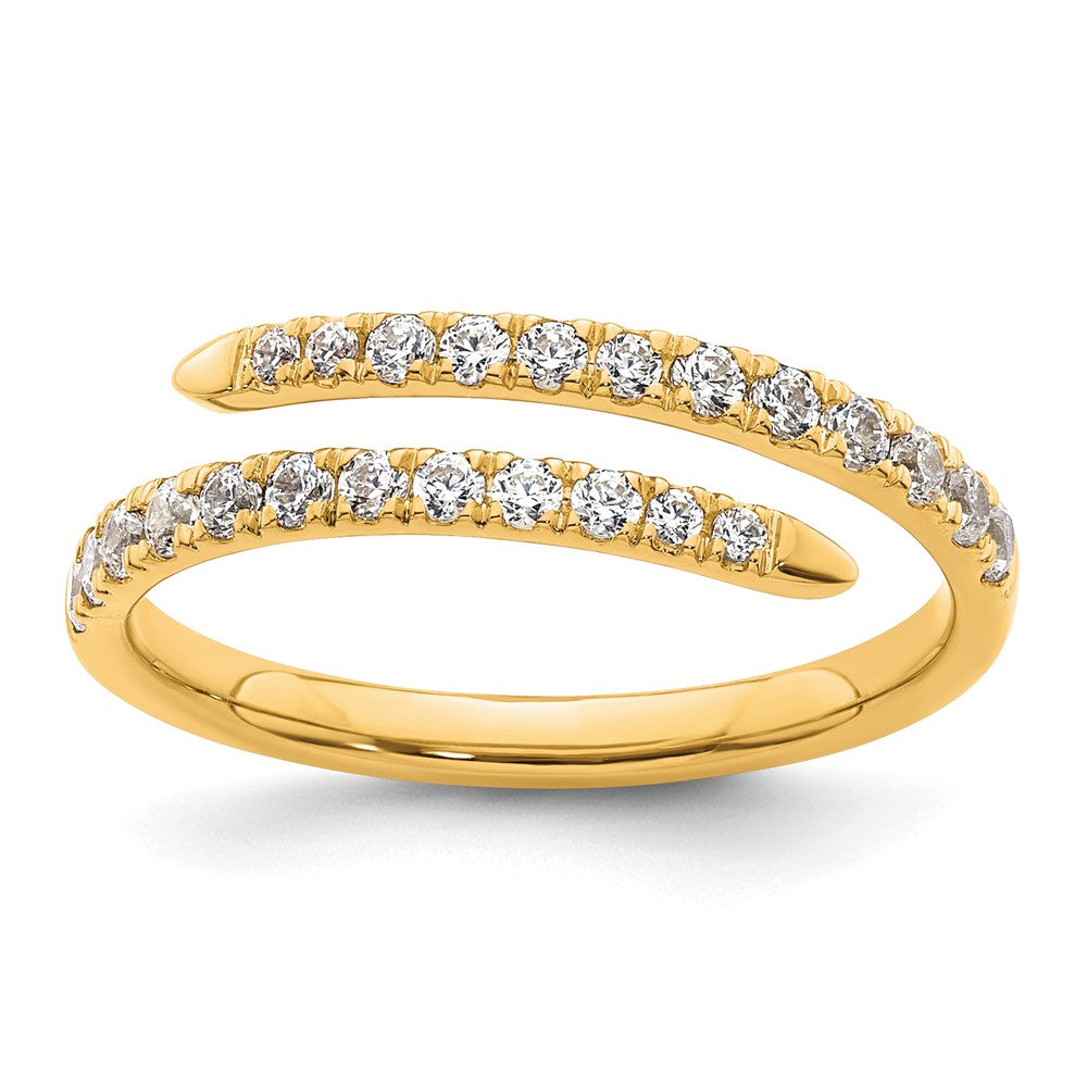 True Origin 14K Yellow Gold 3/8 carat Lab Grown Diamond VS+ F+ Complete Fashion Wedding Band Ring