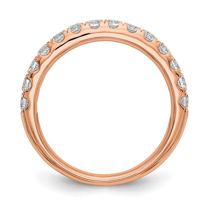 True Origin 14K Rose Gold 3/4 carat Lab Grown Diamond VS+ F+ Complete Wedding Band Ring