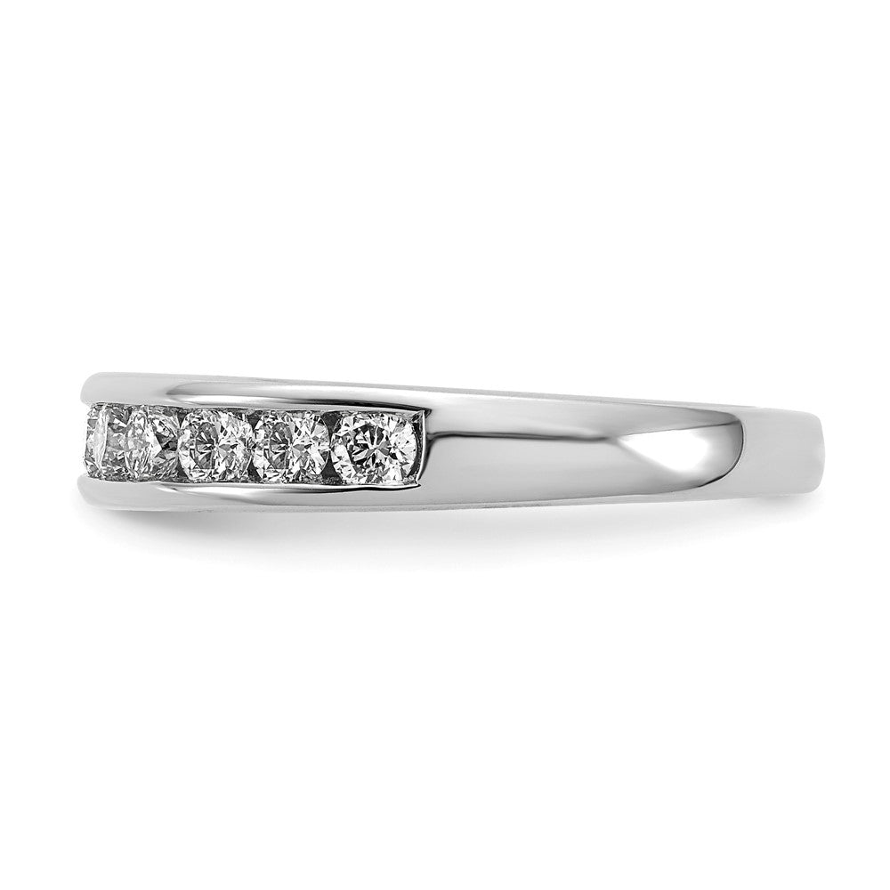14K White Gold 3/4 carat Lab Grown Diamond VS+ F+ Complete Channel Set Wedding Band Ring