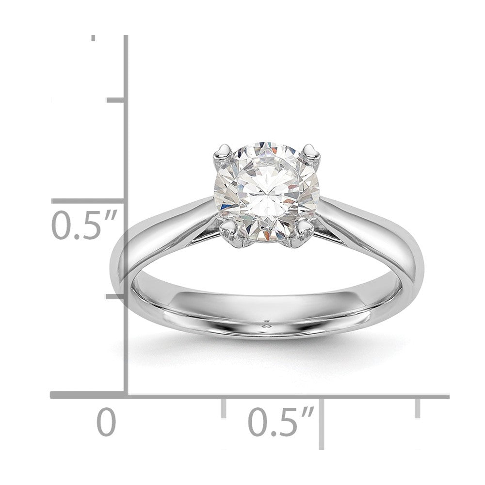 True Origin 14K White Gold 1/4 carat Certified Complete Lab Grown Diamond VS+ F+ Round Solitaire Engagement Ring