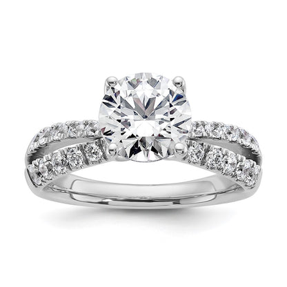 True Origin 14K White Gold 2 5/8 carat Lab Grown Diamond VS+ F+ Complete Round Engagement Ring