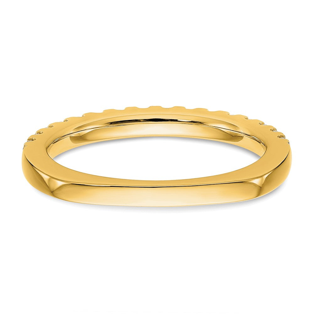 True Origin 14K Yellow Gold 3/8 carat Lab Grown Diamond VS+ F+ Complete Wedding Band Ring