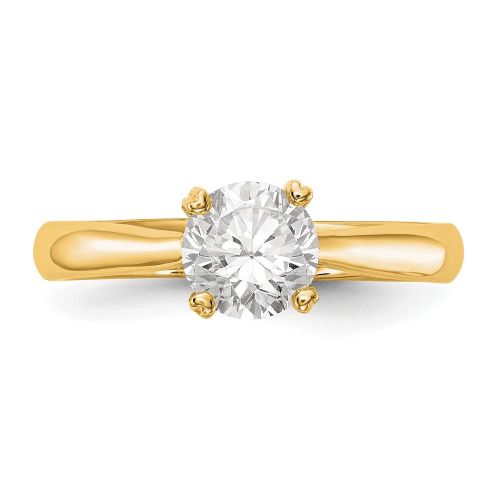 True Origin 14K 1/3 carat Certified Complete Lab Grown Diamond VS+ F+ Round Solitaire Engagement Ring