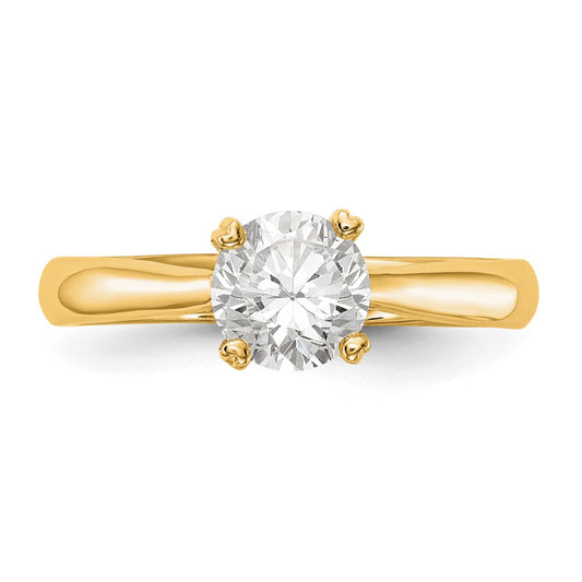 True Origin 14K 1/3 carat Certified Complete Lab Grown Diamond VS+ F+ Round Solitaire Engagement Ring