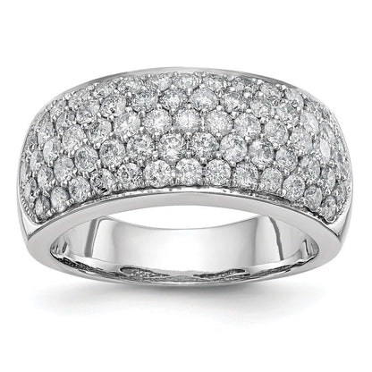 True Origin 14K White Gold 1 5/8 carat Lab Grown Diamond VS+ F+ Complete Wedding Band Ring