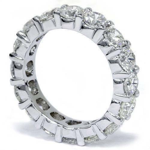 5 Ct. REAL Diamond Eternity Anniversary Womens Wedding Band Ring 14k White Gold