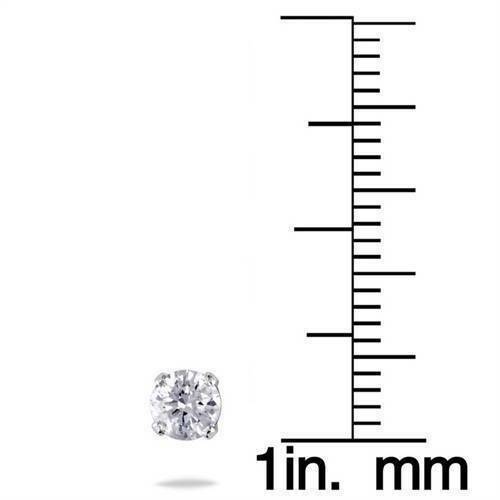 1/2ct Genuine Diamond Stud Earrings 14K White Gold (J/K Color I2/I3 Clarity)