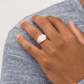 $900 Men's 1 CT. T.W. Diamond Collar Overlay Ring in 10K Yellow Gold