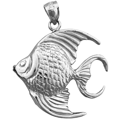 14K Gold Freshwater Angel Fish Pendant