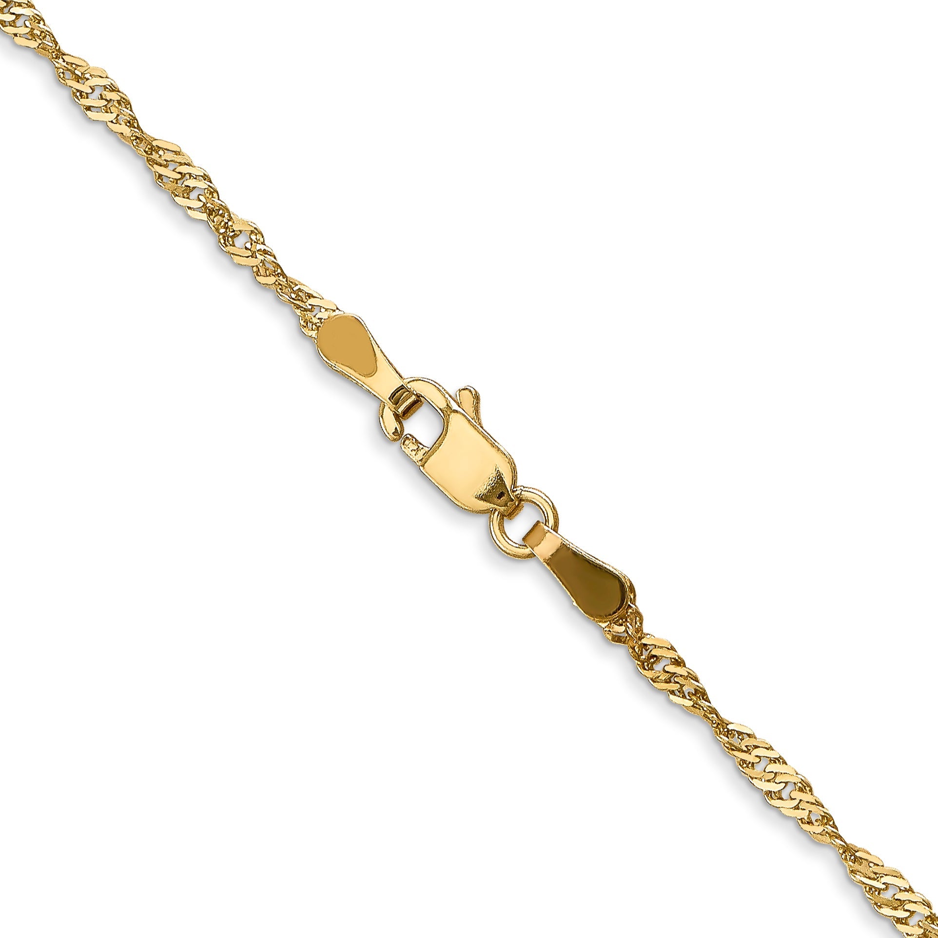 20 Inch 14K 1.6mm Singapore Chain Necklace