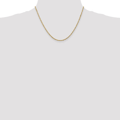 18 Inch 14K 1.6mm Singapore Chain Necklace