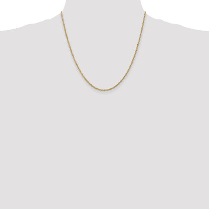 20 Inch 14K 1.6mm Singapore Chain Necklace