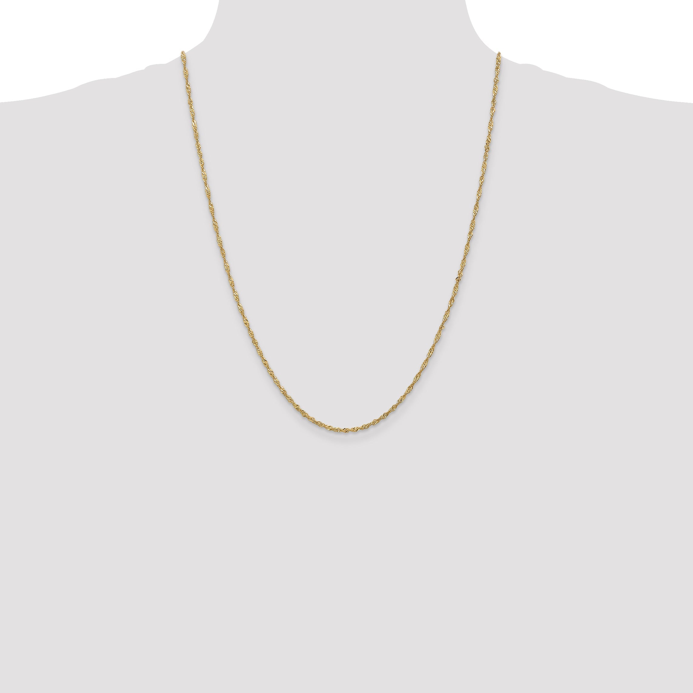 24 Inch 14K 1.6mm Singapore Chain