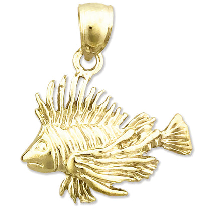 14K Gold Lionfish Charm