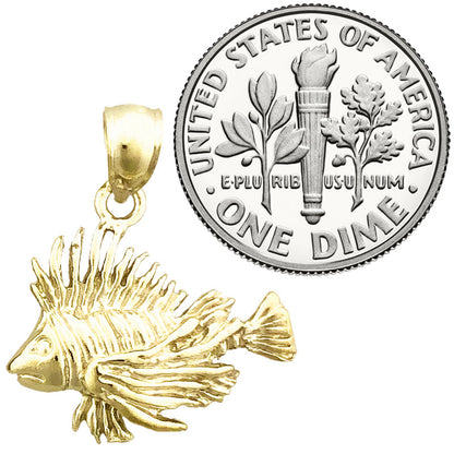 14K Gold Lionfish Charm
