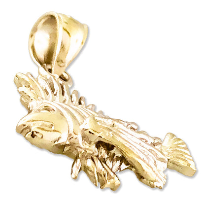 14K Gold Lionfish Charm