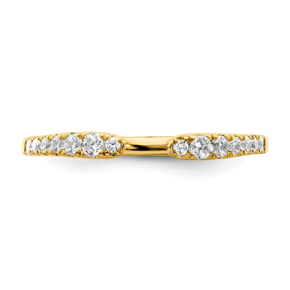 True Origin 14K Yellow Gold 1/4 carat Lab Grown Diamond VS+ F+ Complete Wedding Band Ring