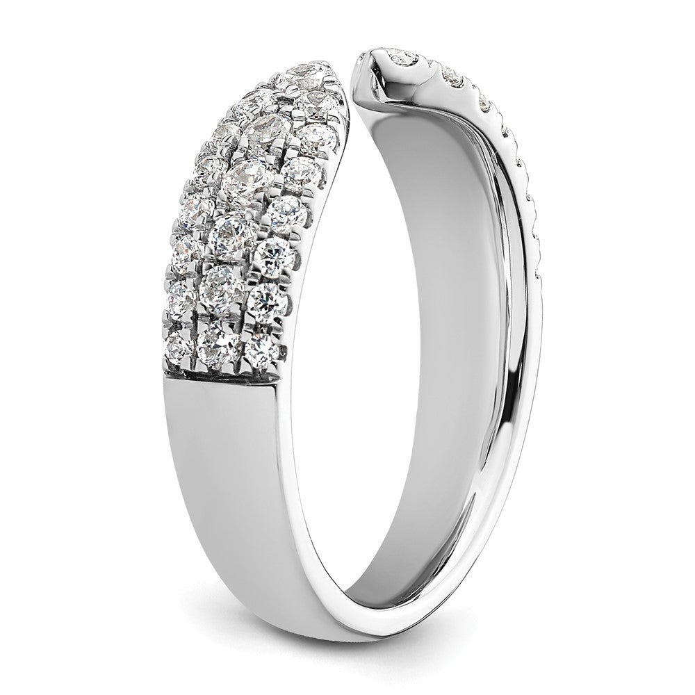 True Origin 14K White Gold 3/4 carat Lab Grown Diamond VS+ F+ Complete Wedding Band Ring
